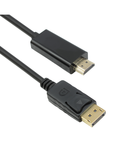 Кабел DeTech DP HDMI M/M, 14+1 cooper, 1.8м, Черен - 18273