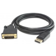 Кабел DeTech DP DVI M/M, 14+1 cooper, 3м, Черен - 18277