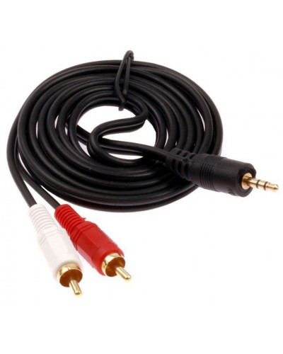 Аудио кабел DeTech 3.5 - 2RCA ,High Quality, 3m -18074